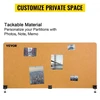 VEVOR Biuro stalo pertvara 60'' privatumo panelė, 3 panelių akustinė pertvara, geltona