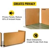 VEVOR Biuro stalo pertvara 60'' privatumo panelė, 3 panelių akustinė pertvara, geltona