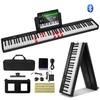 VEVOR BX-20 88 klavišų sulankstomas skaitmeninis pianinas, juodas