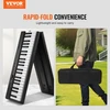VEVOR BX-20 88 klavišų sulankstomas skaitmeninis pianinas, juodas