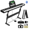 VEVOR BX-20 nešiojamas skaitmeninis pianinas, Bluetooth ir MIDI, juodas