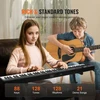 VEVOR BX-20 nešiojamas skaitmeninis pianinas, Bluetooth ir MIDI, juodas