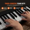 VEVOR BX-20 nešiojamas skaitmeninis pianinas, Bluetooth ir MIDI, juodas