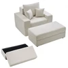 Sofa VEVOR Chaise lounge kėdė 111,5 cm, kreminė