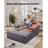 Sofa VEVOR Chaise lounge kėdė 8035, pilka, 1380 x 1500 x 700 mm