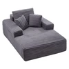 Sofa VEVOR Chaise lounge kėdė 8035, pilka, 1380 x 1500 x 700 mm