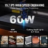 Koduva VEVOR CO2 lazerinis graviravimo aparatas 60 W, 40 x 60 cm, iki 500 mm/s, KH6040