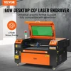 Koduva VEVOR CO2 lazerinis graviravimo aparatas 60 W, 40 x 60 cm, iki 500 mm/s, KH6040
