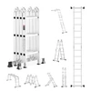 Koduva VEVOR daugiafunkcė sulankstoma kopėčios, KMP403, 7-in-1, 3,7 m, 149,7kg