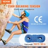 VEVOR Dinaminė alpinizmo virvė, 10,2 mm, 50 m, mėlyna, su plieniniais karabinais