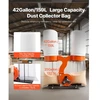 VEVOR Dulkių surinktuvas, 1550 CFM, 3,0 AG, 2,5 mikrono, su 2 maišais po 132,5 L ir 2 filtrų maišais po 159 L