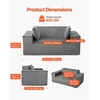 Koduva VEVOR dviaukštė sofa, 160 cm, pilka, 2 vietų