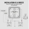 VEVOR Dvigubos akumuliatoriaus izoliatoriaus rinkinys, 12 V 140 A, rankinis ir automatinis režimai, VSR relė su LCD ekranu