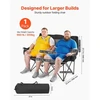 VEVOR Dvivietė stovyklavimo kėdė, 660 lb / 300 kg, juoda ir pilka