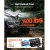 VEVOR Elektrinė gervė 1587 kg, 12 V DC ATV/UTV, su sintetine virve 5,5 mm x 10 m, laidinis valdymas