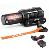 VEVOR Elektrinė gervė 1587 kg, 12 V DC ATV/UTV, su sintetine virve 5,5 mm x 10 m, laidinis valdymas