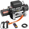 VEVOR Elektrinė gervė, 6100 kg, 12 V DC, 9,5 mm x 24 m plieno lynas, belaidis ir laidinis valdymas