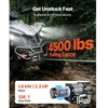 VEVOR Elektrinė gervė ATV/UTV, 2041 kg, 12 V, Ø6 mm x 12 m plieno trosas, belaidis ir laidinis valdymas