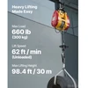 Koduva VEVOR elektrinė keltuvė-vinčas 2-in-1, 300 kg, 1500 W, 30 m, 18,9 m/min, laidinis ir belaidis pultas