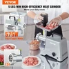 VEVOR Elektrinė mėsmalė, 5 lb/min, 575 W (800 W maks.), su peiliu, malimo plokšte ir 3 vamzdeliais
