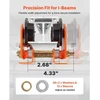 Koduva VEVOR elektrinis keltuvas rankinis vežimėlis, 0,5 t, 68–110 mm, dvigubi ratai, I sijos