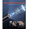 VEVOR Endoskopinė kamera su 15 m pusiau standžiu kabeliu, 1920P HD, 8 LED, 2X priartinimu, IP67