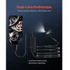 VEVOR Endoskopinė kamera su šviesa, dviguba kamera, skirta Android ir iOS, 1920P HD, 8+1 LED, 2X priartinimas, 3 m kabelis, IP67
