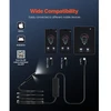 VEVOR Endoskopinė kamera su šviesa, dviguba kamera, skirta Android ir iOS, 1920P HD, 8+1 LED, 2X priartinimas, 3 m kabelis, IP67