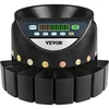 VEVOR Euro monetų skaičiavimo ir rūšiavimo aparatas, 500–1000 monetų, automatinis, 300 monetų/min, 8 stalčiai