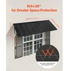 VEVOR Fiksuotas metalinis stogelis 104 x 36 in, lango ir durų stogelis su plieniniu rėmu