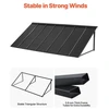 Koduva VEVOR fiksuotas metalinis stogelis 80 x 36 in, langų ir durų stogas, plieno rėmas
