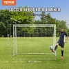 Koduva VEVOR futbolo atmušimo treniruoklis, 8 x 6 pėdų, geležinis, su dvipusiu tinklu ir vartais