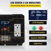 Koduva VEVOR galios keitiklis, modifikuota sinusoidė, 5000W, DC 12V į AC 110V, LCD