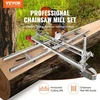 VEVOR Grandininio pjūklo lentpjūvės ir kreipiamojo bėgio sistema, aliuminis, sidabrinė, 36-91 cm, 2,74 m