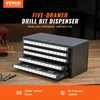 Koduva VEVOR grąžtų laikymo spintelė ET5-C, 5 stalčių, pilka su oranžine tekstūra, 375 x 200 x 200 mm