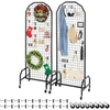 VEVOR Grid sienelės, 2 vnt., 600 x 1640 mm, juodos, su ratukais ir 20 kabliukų