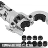 Koduva VEVOR hidraulinės užspaudimo replės 6T, V12-28 mm ir TH16-32 mm