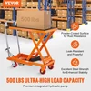 Koduva VEVOR hidraulinis kėlimo stalas vežimėlis, 230 kg, 720 mm, vieno žirklinio tipo, oranžinis