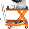 Koduva VEVOR hidraulinis kėlimo stalas vežimėlis, 230 kg, 720 mm, vieno žirklinio tipo, oranžinis