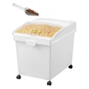 Koduva VEVOR ingredientų dėžė, 33,3 l, PP, su ratukais, su semtuvėliu ir slankiu dangčiu, 3 vnt.