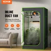 Koduva VEVOR inline ortakinis ventiliatorius, 203,2 mm, 807 CFM, su temperatūros ir drėgmės valdikliu