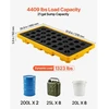 Koduva VEVOR išsiliejimo sulaikymo padėklas 2 statinėms, žemo profilio modulinė platforma, 79,5 l, 2000 kg, 1316 x 680 x 150 mm, geltonas