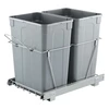 VEVOR Ištraukiama šiukšliadėžė virtuvės spintelei, dviguba po kriaukle, 35QT+35QT, su metaline bėgelių sistema