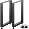 VEVOR Juodos metalinės stalų kojelės, 2 vnt., plieninės, 720 x 600 mm