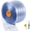 VEVOR Juostinė užuolaida, 100 pėdų x 12 col. x 0,12 col., skaidri gofruota PVC juosta