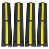 VEVOR Kabelio apsaugos rampa, 100 x 15 x 3,1 cm, 4 vnt., juoda / geltona
