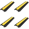 VEVOR Kabelio apsaugos rampa, 4 vnt., 103 x 25,5 x 5 cm, juoda ir geltona