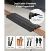 VEVOR Kabelio apsaugos rampos, 2 kanalai, juodos, 3 vnt., CP-P03