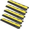 VEVOR Kabelių apsaugos rampos 101 x 24,5 x 5 cm, 5 vnt., 2 kanalai, juoda ir geltona