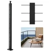Koduva VEVOR kabelių turėklų stulpas, 36 x 2 x 2 col., horizontalios skylės, juodas